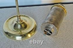 Antique Brass Student Oil Lamp 1880 Manhattan Brass Co, Converted to Electric