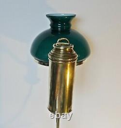 Antique Brass Student Oil Lamp 1880 Manhattan Brass Co, Converted to Electric