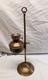 Antique Brass Student Oil Lamp Desk Lamp On Weighted Stand Adjustable Height