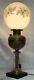 Antique Brass Victorian Banquet Parlor Converted B&H Oil Lamp with Globe 24 MINT