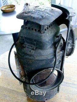 Antique CCC&StL Adlake Railroad Switch Lamp Light Oil Lantern Rusty Gold