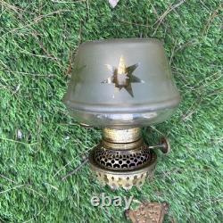 Antique C. 1870s Cast Iron Adjustable Hanging Parlor Oil Kero Lamp Font Eastlake