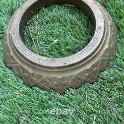 Antique C. 1870s Cast Iron Adjustable Hanging Parlor Oil Kero Lamp Font Eastlake