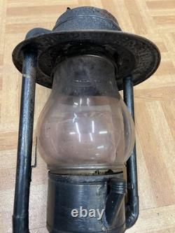Antique C T Ham Mfg No 9 Globe Street Oil Lantern Lamp Light USA vintage parts