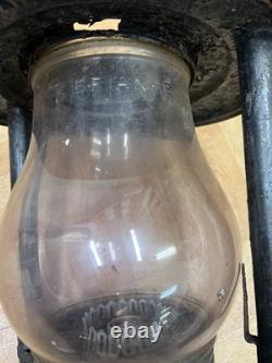 Antique C T Ham Mfg No 9 Globe Street Oil Lantern Lamp Light USA vintage parts