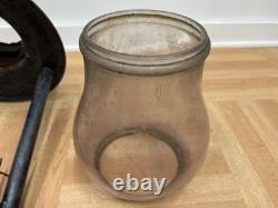 Antique C T Ham Mfg No 9 Globe Street Oil Lantern Lamp Light USA vintage parts