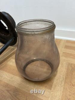 Antique C T Ham Mfg No 9 Globe Street Oil Lantern Lamp Light USA vintage parts