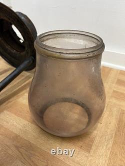 Antique C T Ham Mfg No 9 Globe Street Oil Lantern Lamp Light USA vintage parts