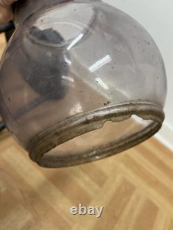 Antique C T Ham Mfg No 9 Globe Street Oil Lantern Lamp Light USA vintage parts
