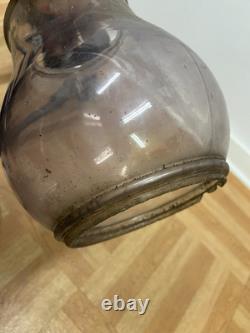 Antique C T Ham Mfg No 9 Globe Street Oil Lantern Lamp Light USA vintage parts