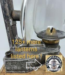 Antique C. T. Ham No. 12 lamp lantern bullseye patent Coldblast globe (NEAR MINT)