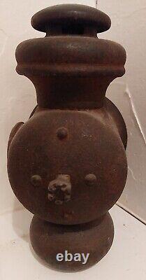 Antique Car Buggy Carriage Light Kerosene Oil Lamp Lantern Red Glass