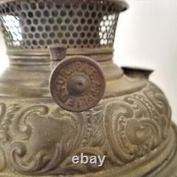 Antique Cast Bronze 1880s Bradley & Hubbard Electric Converted Hanging Oil Lamp
