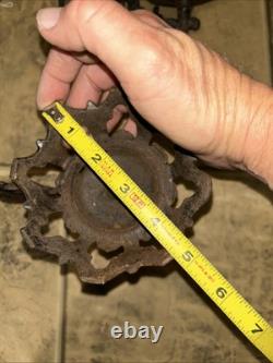 Antique Cast Iron Double Oil Lamp Wall Mount with Mounting Piece, Set Of 3