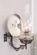 Antique Cast Iron Eastlake Stover Wall Mount Oil Lamp Sconce with 9 Reflector