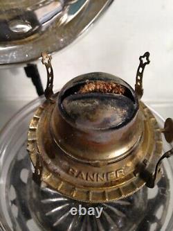 Antique Cast Iron Wall Mount P&A Oil Kerosene Lamp Mercury Reflector Ornate