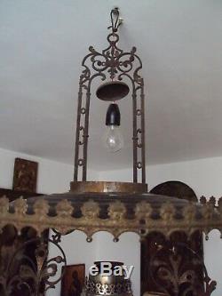 Antique Chandelier Oil Lamp Astral-Lampe 40''' Austria 1880