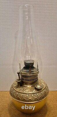 Antique Chautaugua Brass Center Draft Oil Lamp Late 1800s Early 1900s No Stand