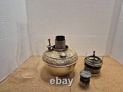 Antique Chautaugua Brass Center Draft Oil Lamp Late 1800s Early 1900s No Stand