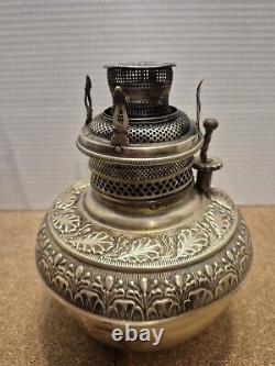 Antique Chautaugua Brass Center Draft Oil Lamp Late 1800s Early 1900s No Stand