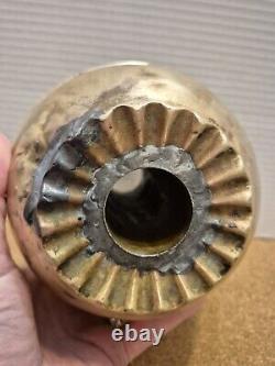 Antique Chautaugua Brass Center Draft Oil Lamp Late 1800s Early 1900s No Stand