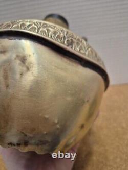 Antique Chautaugua Brass Center Draft Oil Lamp Late 1800s Early 1900s No Stand
