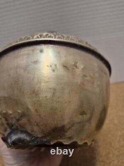 Antique Chautaugua Brass Center Draft Oil Lamp Late 1800s Early 1900s No Stand