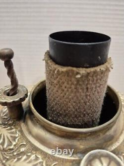 Antique Chautaugua Brass Center Draft Oil Lamp Late 1800s Early 1900s No Stand