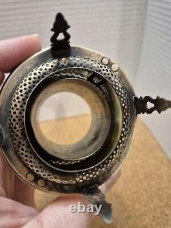 Antique Chautaugua Brass Center Draft Oil Lamp Late 1800s Early 1900s No Stand