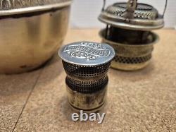 Antique Chautaugua Brass Center Draft Oil Lamp Late 1800s Early 1900s No Stand