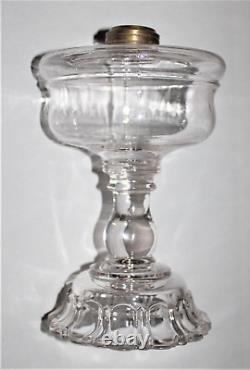 Antique Clear Glass Oil Lamp Apollo For #2 Burner