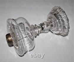 Antique Clear Glass Oil Lamp Apollo For #2 Burner