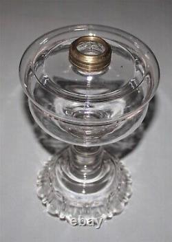 Antique Clear Glass Oil Lamp Apollo For #2 Burner