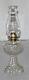 Antique Clear Glass Oil Lamp With Burner & Chimney / Coolidge Drape
