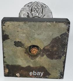 Antique Composite Oil Kerosene Lamp HEART & STARS Font with Gallinger Lady Stem