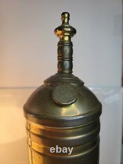 Antique Converted Brass Student Oil Lamp