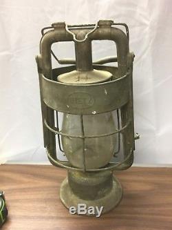 Antique DIETZ KING Fire Dept Lantern Kerosene Oil Lamp in Very Good Condition