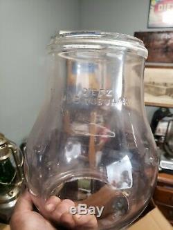 Antique DIETZ No. 3 Tubular Street lamp lantern post NEAR MINT CLEAN