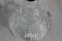 Antique Daisy & Fern Oil Lamp Cranberry Very Large
