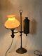 Antique Dated 1884 Student Oil Lamp Converted To Electric Beautiful