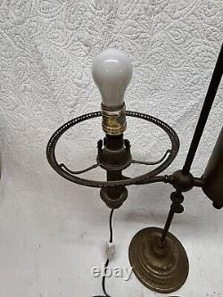 Antique Dated 1884 Student Oil Lamp Converted To Electric Beautiful