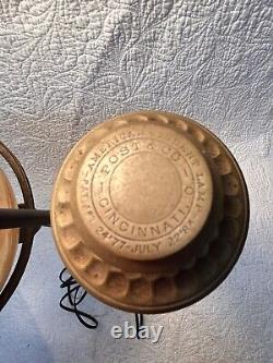 Antique Dated 1884 Student Oil Lamp Converted To Electric Beautiful