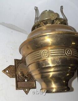 Antique Dayton Ohio Brass Wall Mount Railroad Bronze Oil Lamp