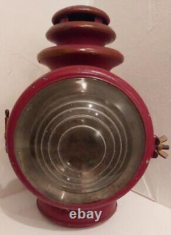 Antique Dietz Car Light Buggy Carriage Kerosene Oil Lamp Lantern Red