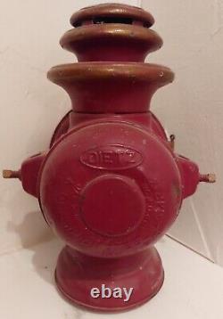 Antique Dietz Car Light Buggy Carriage Kerosene Oil Lamp Lantern Red