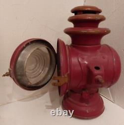 Antique Dietz Car Light Buggy Carriage Kerosene Oil Lamp Lantern Red