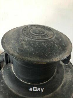 Antique Dietz No. 3 Globe Tubular Kerosene/Oil Street Lamp Lantern
