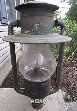 Antique Dietz Pioneer Street Oil Lamp Pole Lantern Maryland MD Estate Barn Find