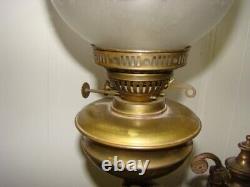 Antique Double Burner Double Oil Banquet Lamp