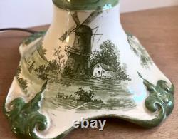 Antique Doulton Burslem Norfolk Oil Lamp Converted 251612 1886-1902 Dutch B&H